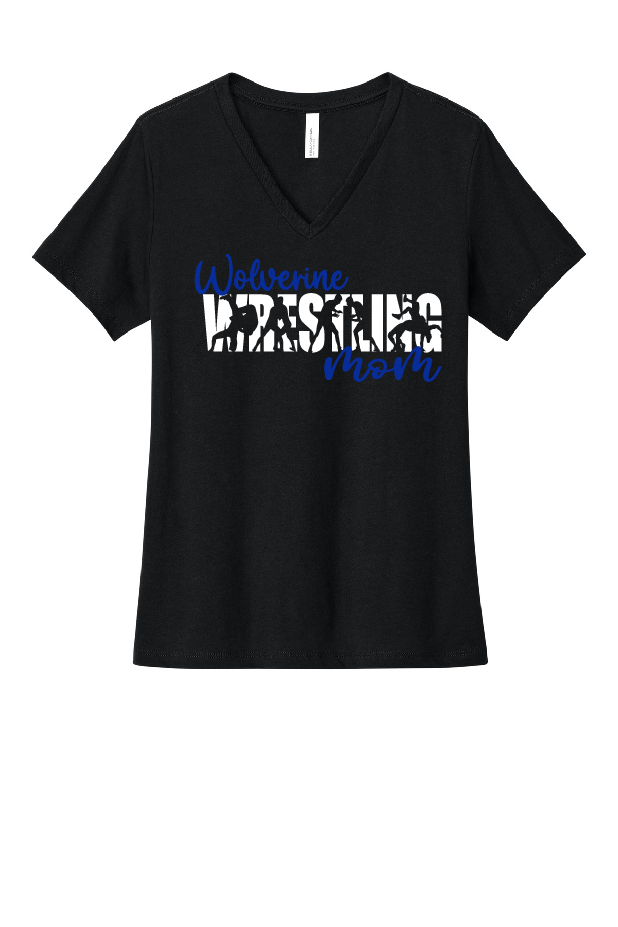 DNH Wrestling Mom VNeck T-Shirt