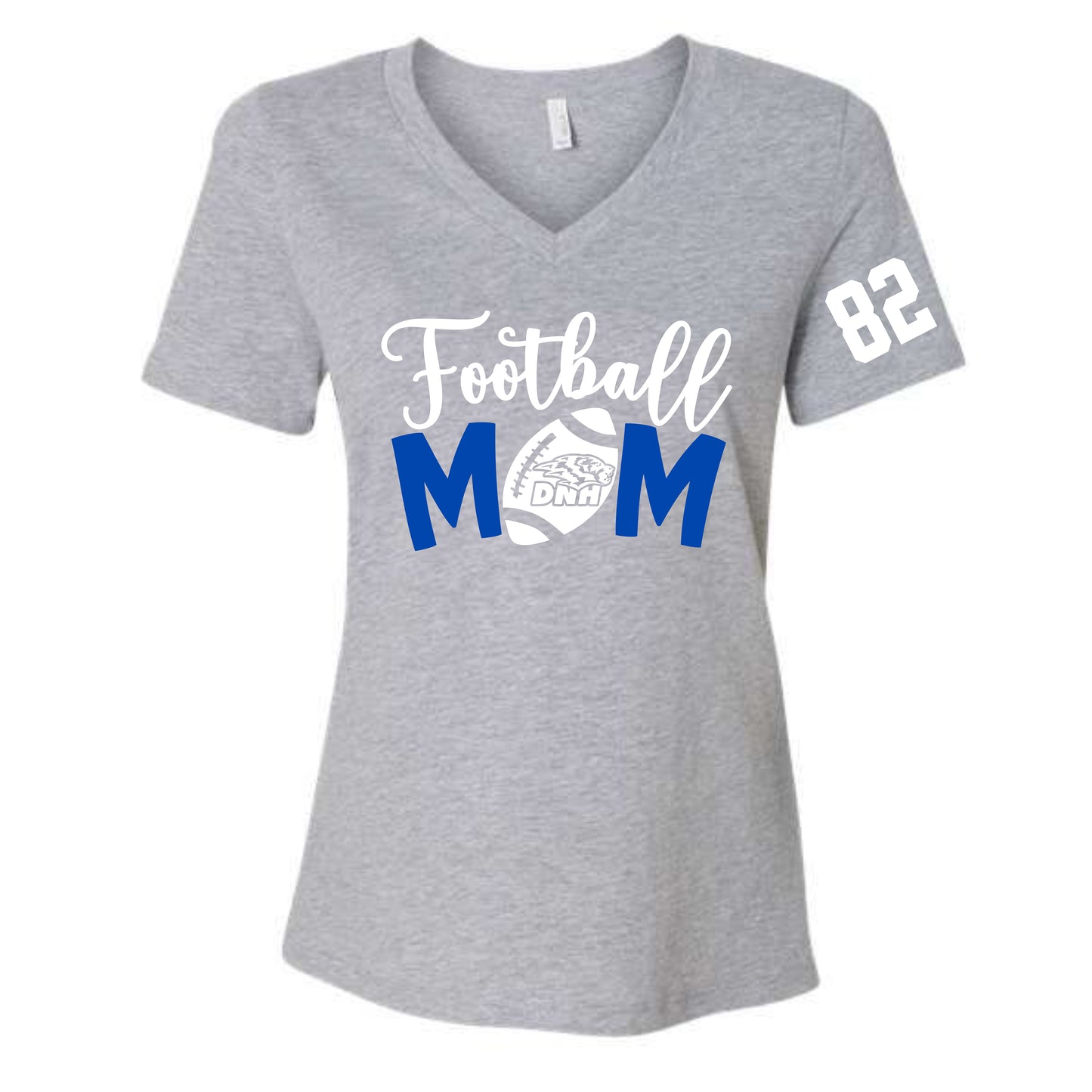 DNH Football Mom VNeck T-Shirt