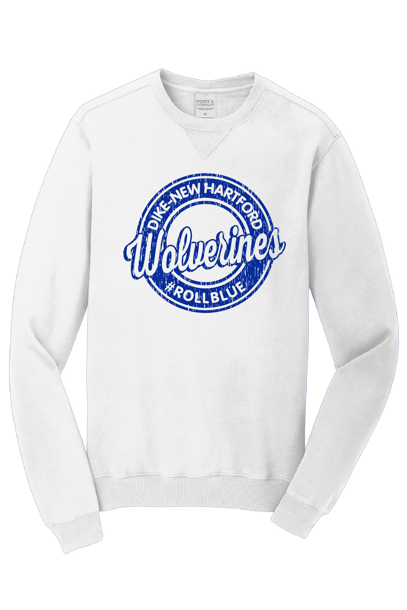 Crew Sweatshirt - Circle Wolverine Blue Logo - 098