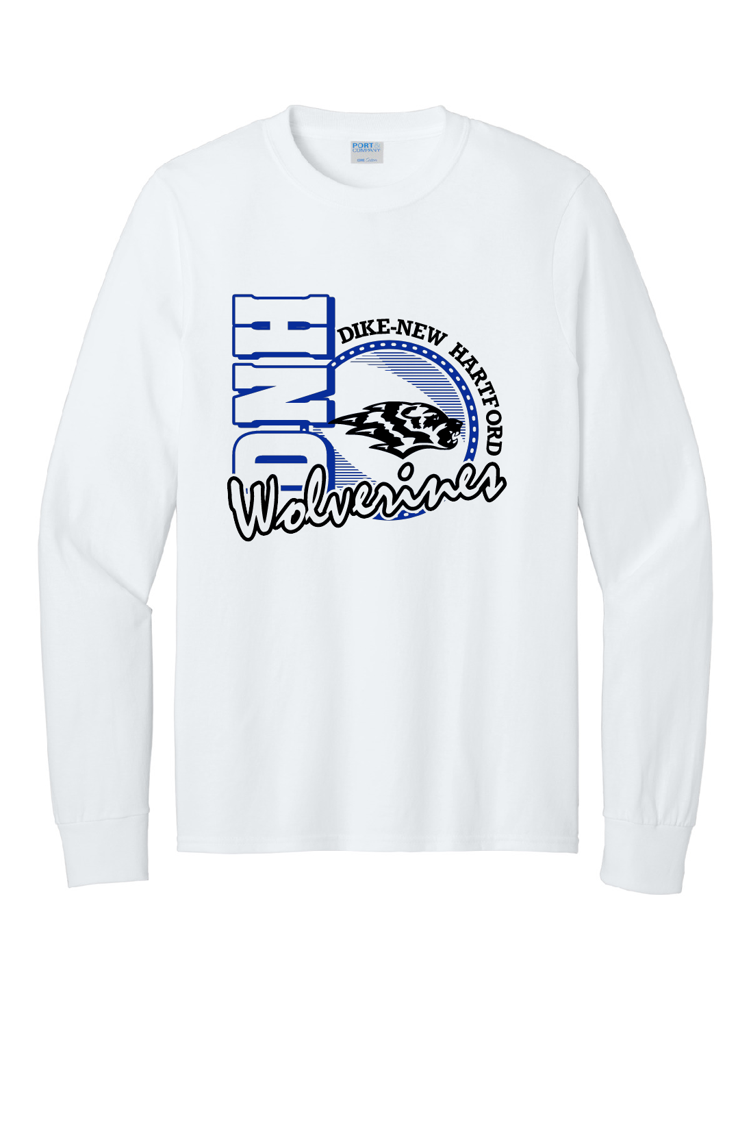 DNH Booster Club - Long Sleeve T-Shirt TALL Sizing - Wolverine Circle - PC55LST