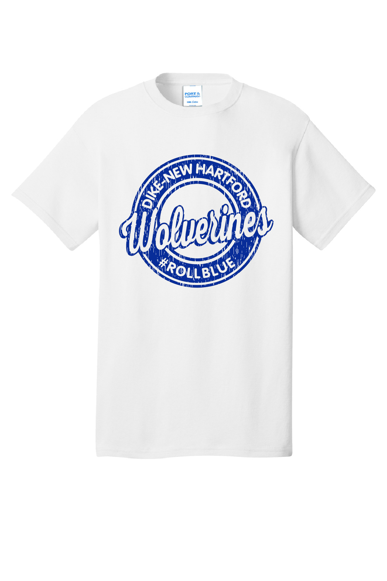 Tee - Circle Wolverine Blue Logo - PC54