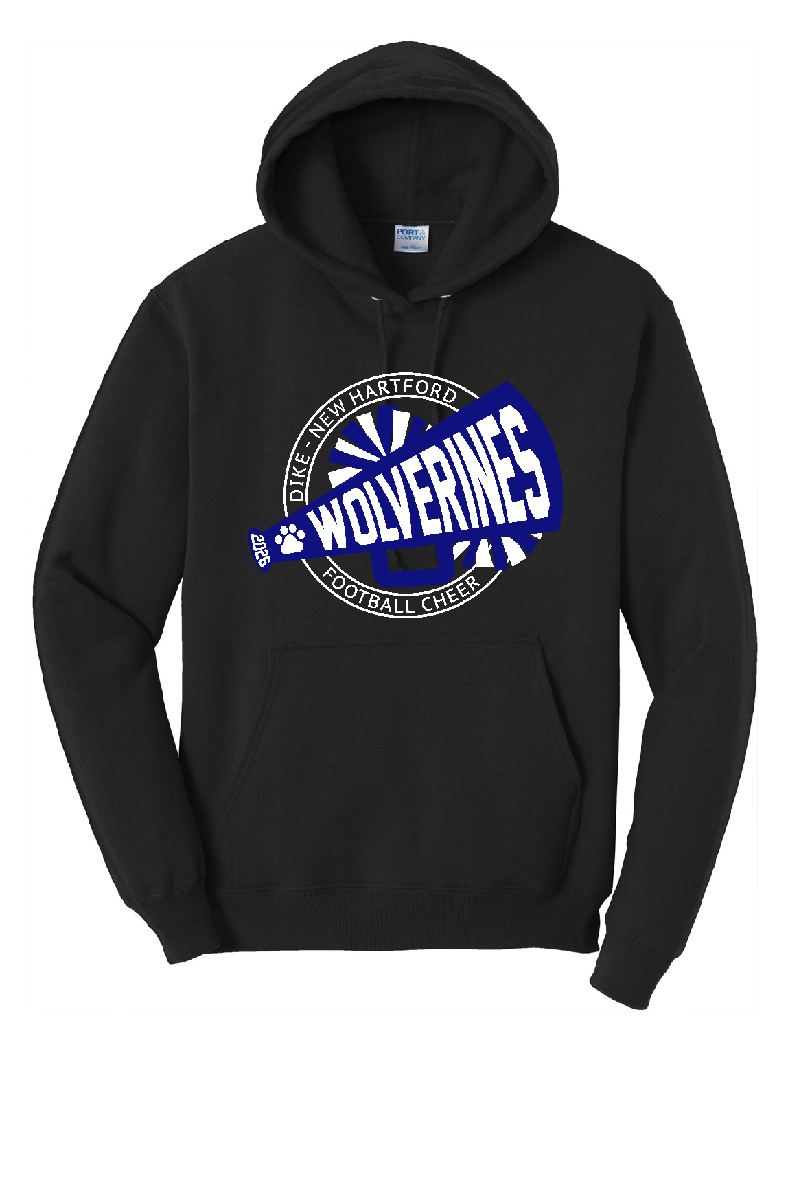 Football Cheer - Hoodie Tall Sizing (Black Only)- PC78HT
