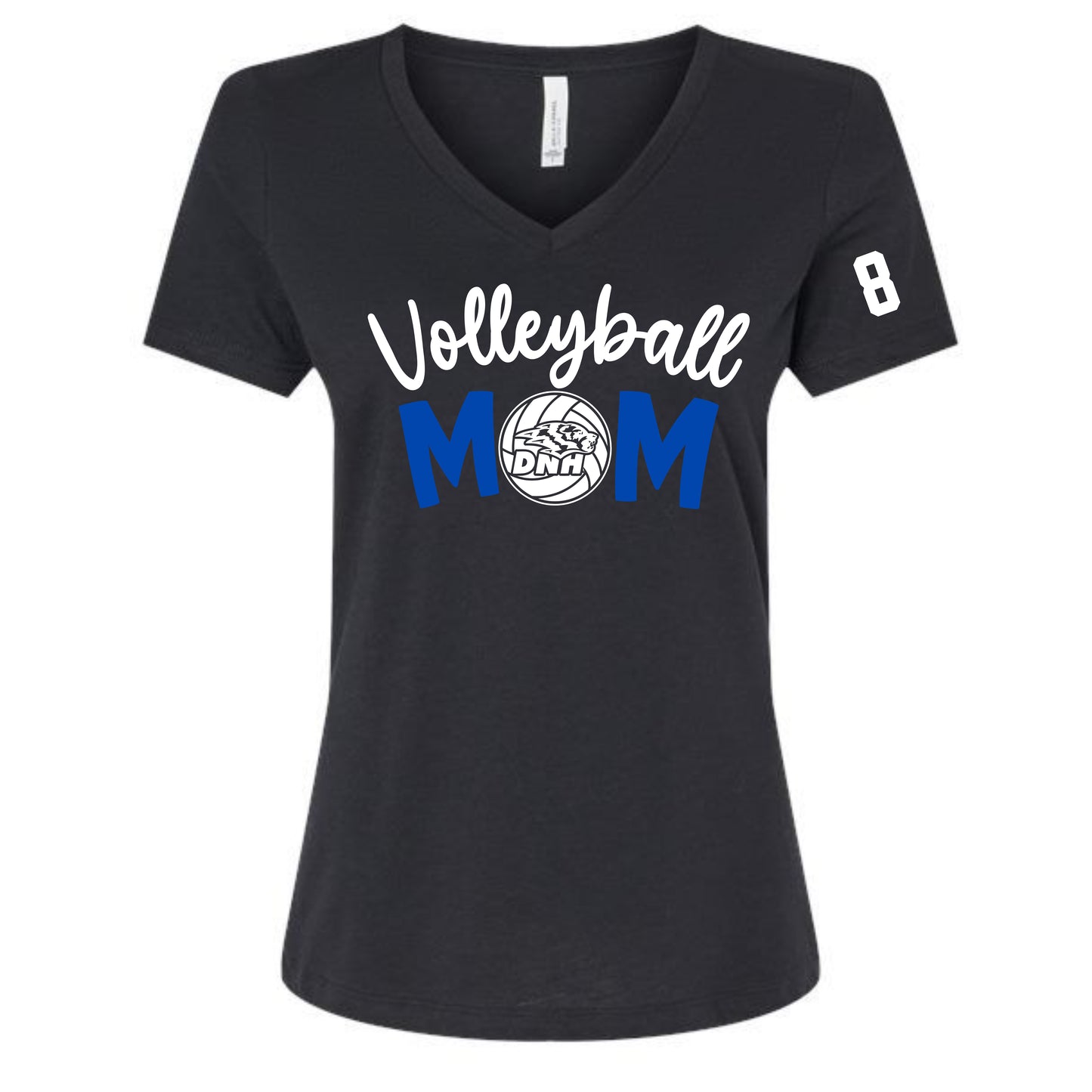 DNH Volleyball Mom VNeck T-Shirt