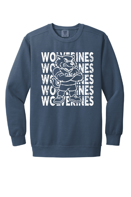 Crew Sweatshirt - Wolverine + Script White Logo - 1566