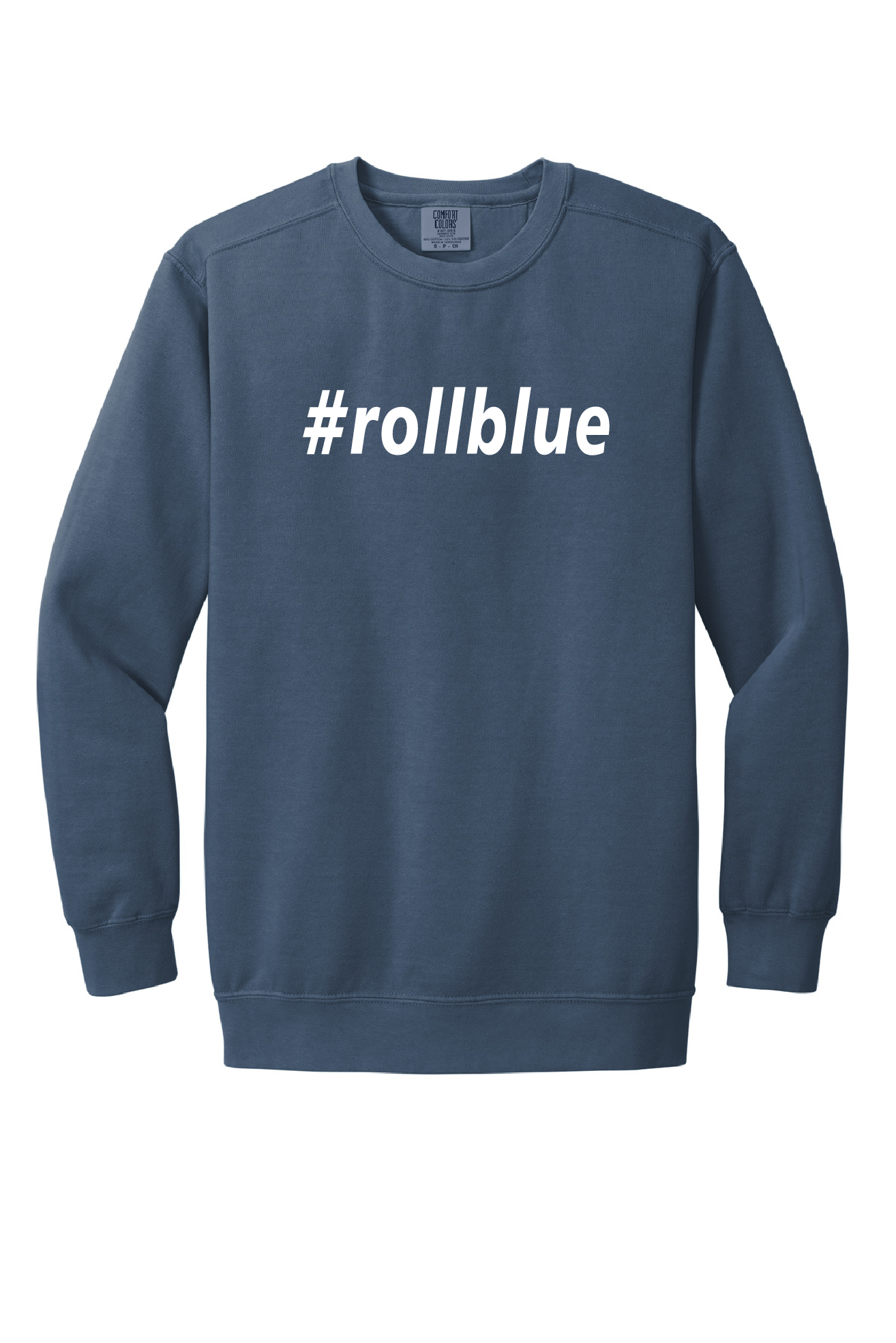 Crew Sweatshirt - #Roll Blue White Logo - 1566
