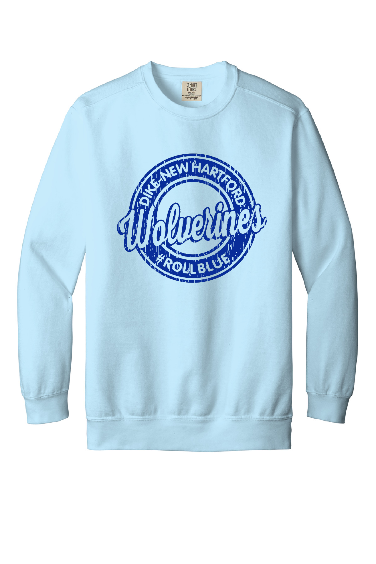 Crew Sweatshirt - Circle Wolverine Blue Logo - 1566