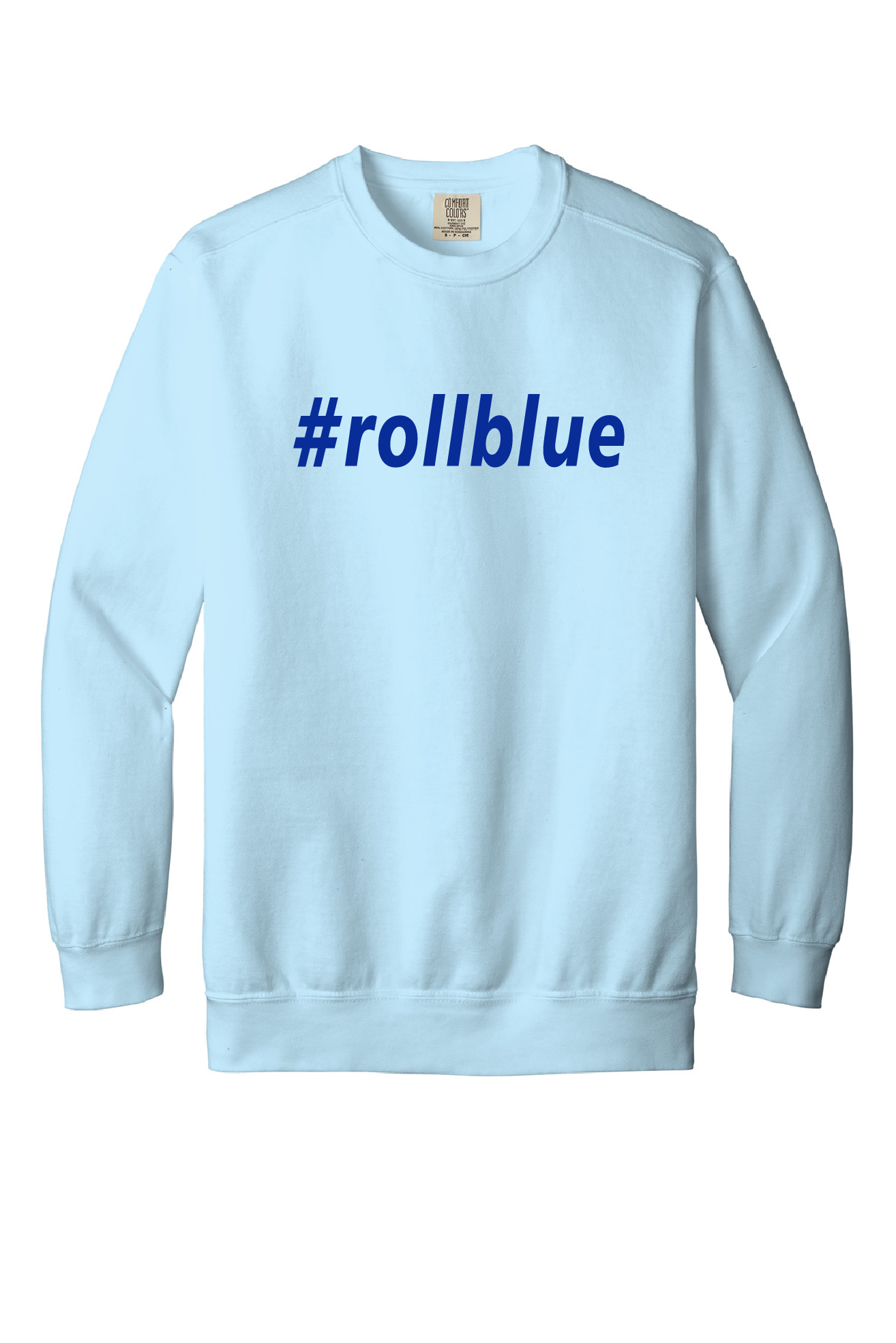 Crew Sweatshirt - #Roll Blue Blue Logo - 1566