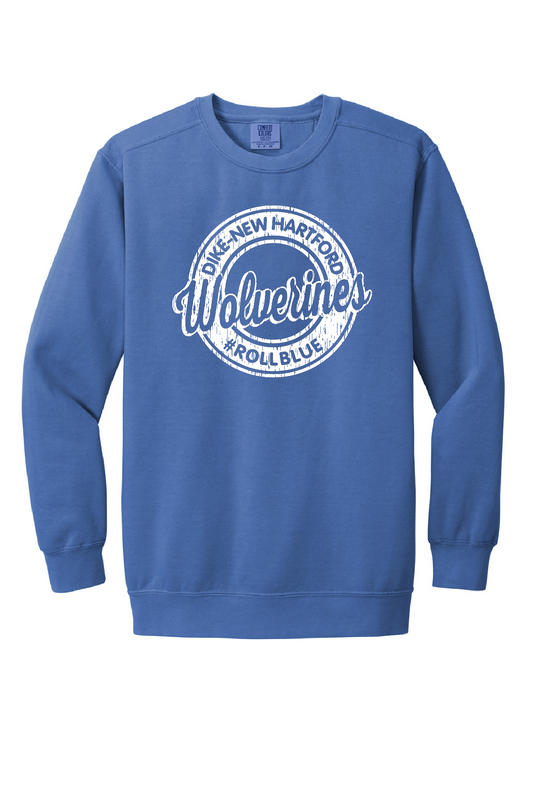 Crew Sweatshirt - Circle Wolverine White Logo - 1566