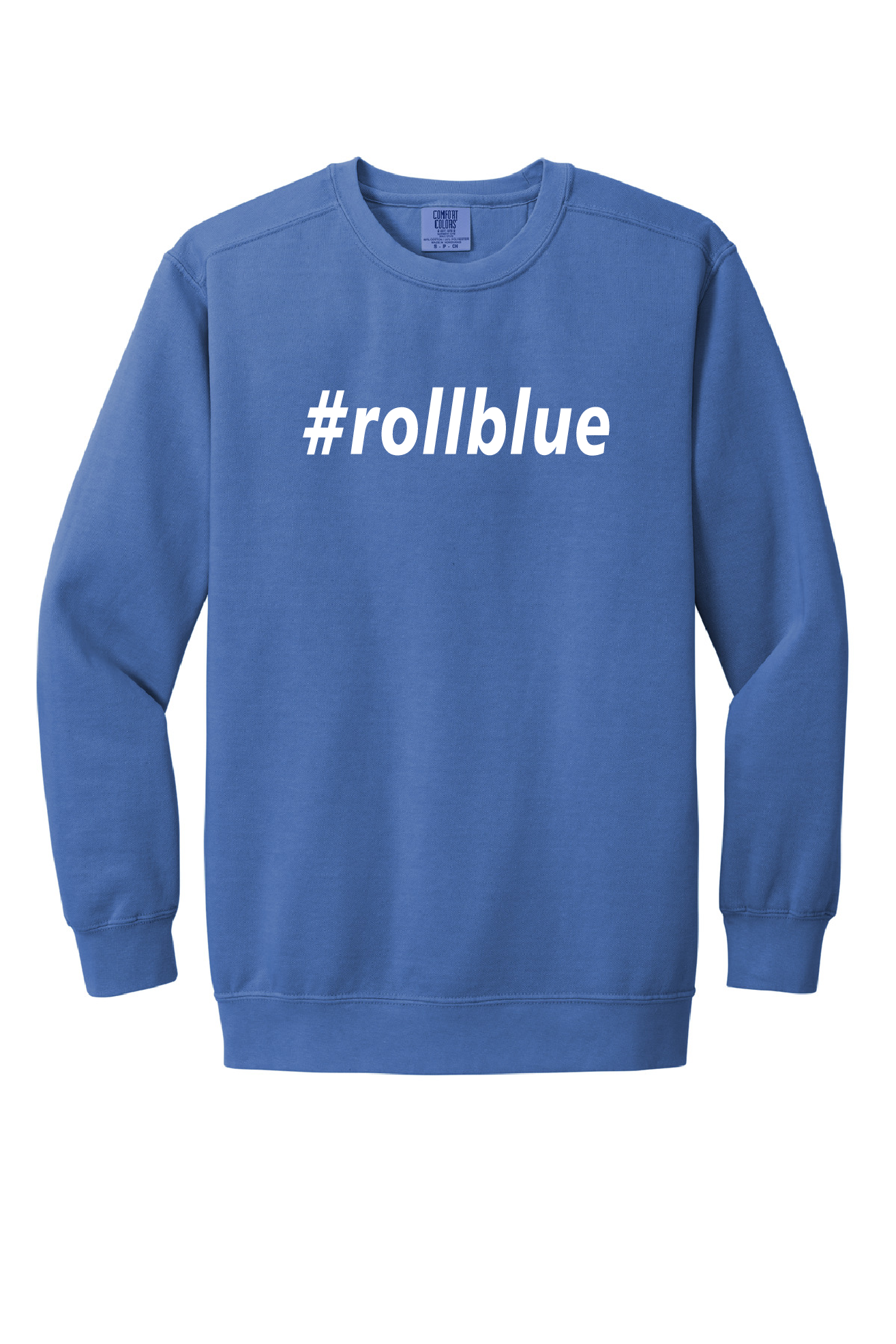 Crew Sweatshirt - #Roll Blue White Logo - 1566