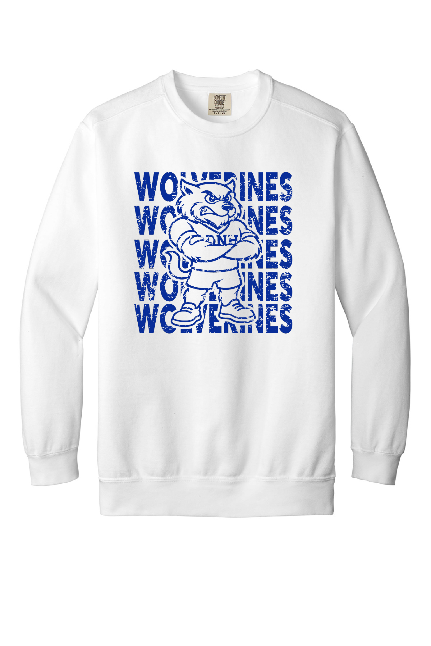 Crew Sweatshirt - Wolverine + Script Blue Logo - 1566