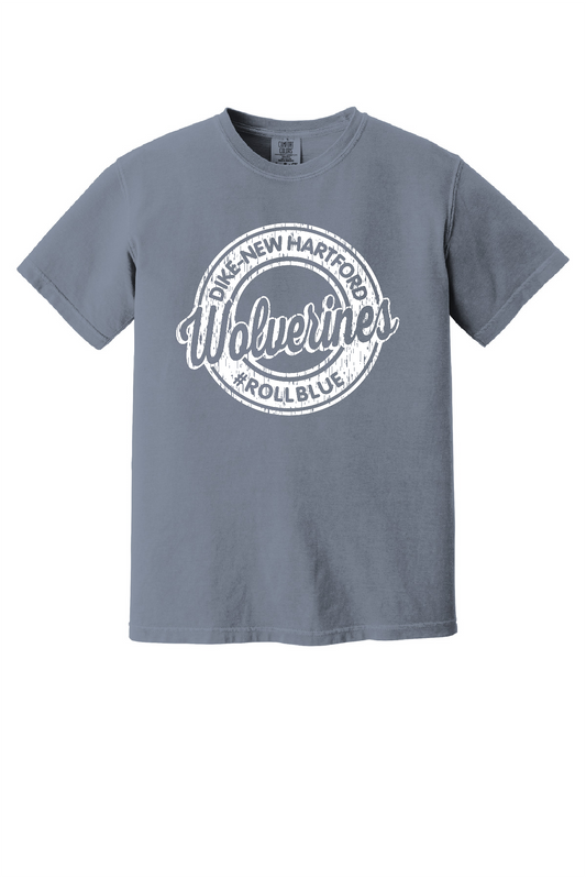 Tee - Circle Wolverine White Logo - 1717