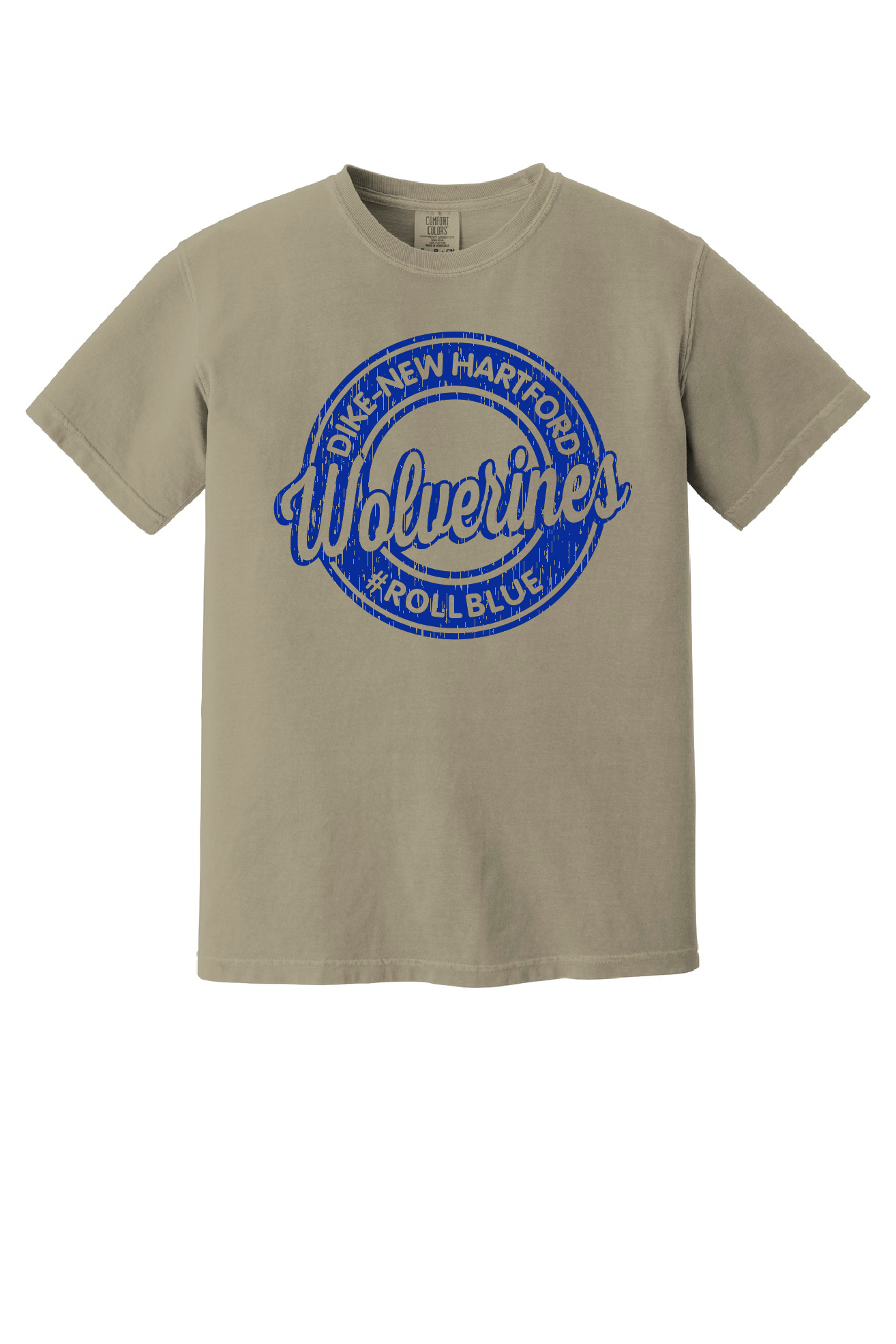 Tee - Circle Wolverine Blue Logo - 1717