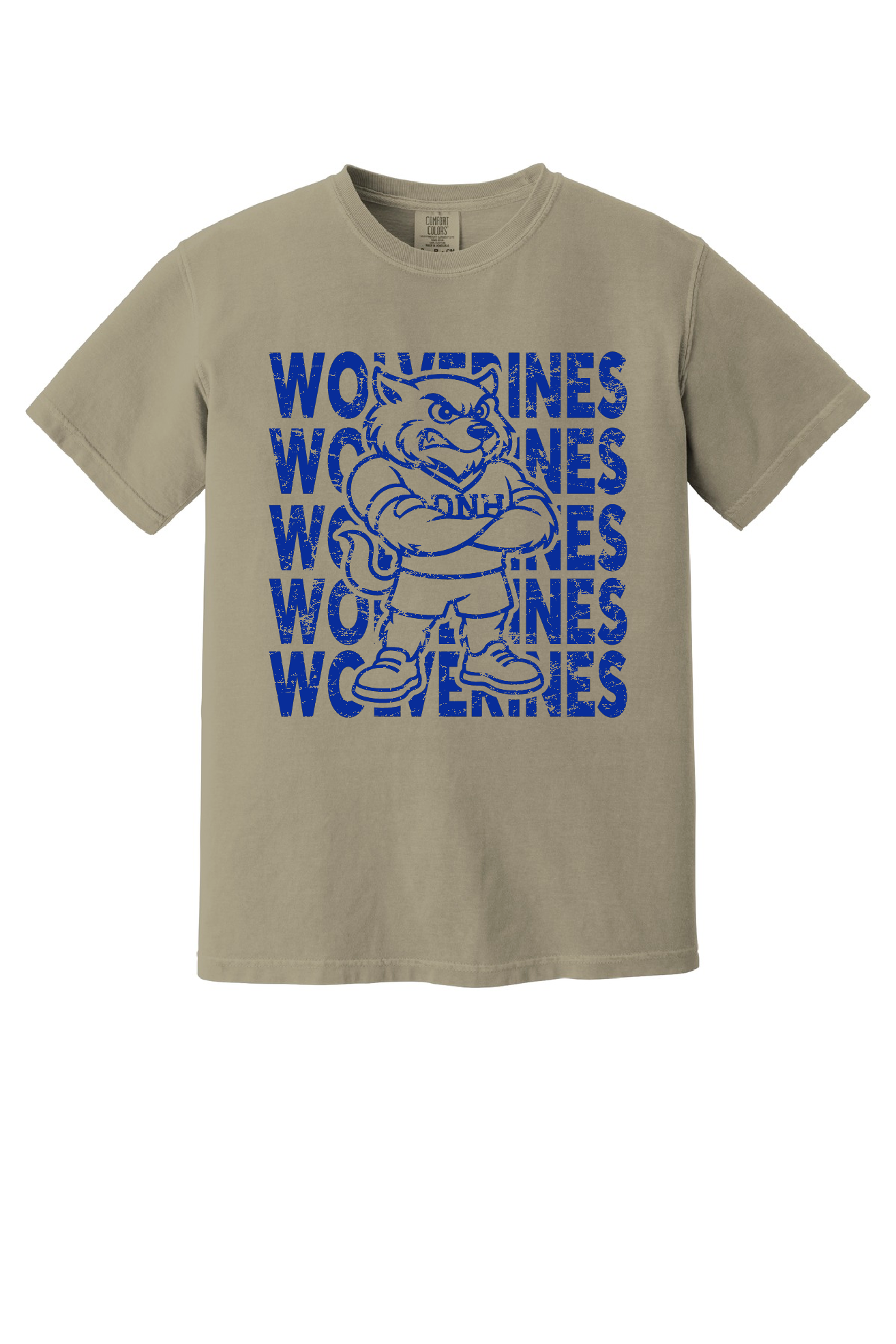 Tee - Wolverine + Script Blue Logo - 1717