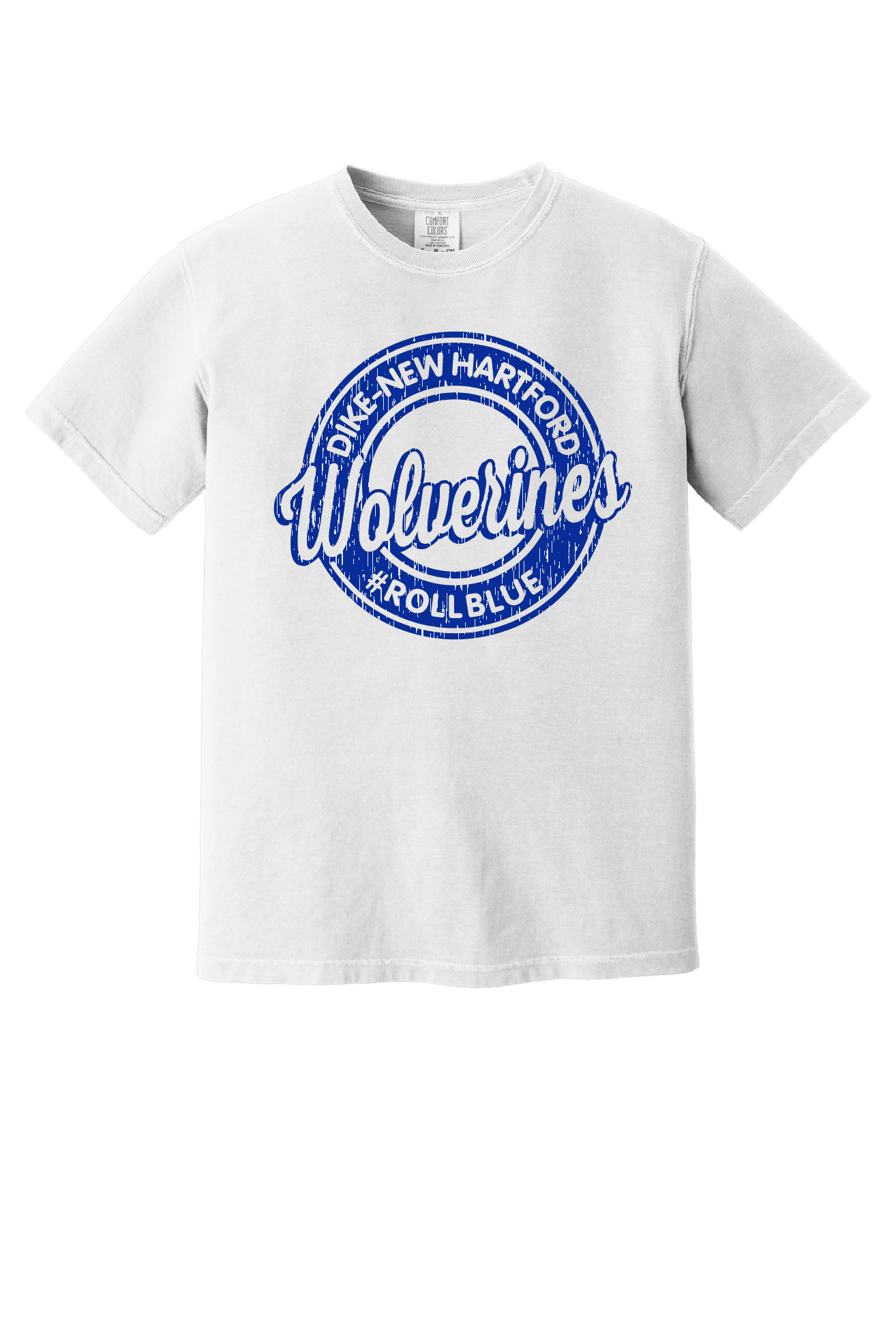 Tee - Circle Wolverine Blue Logo - 1717