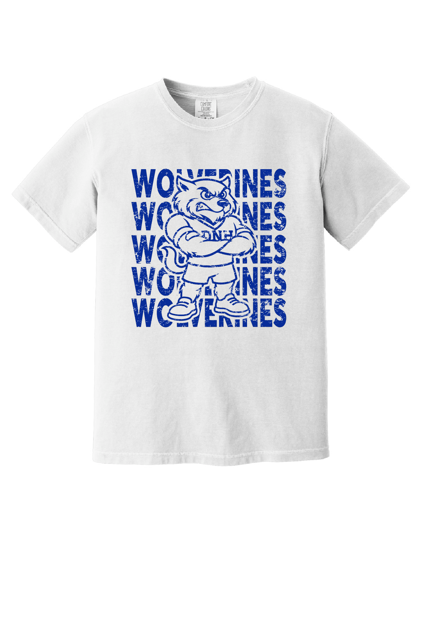 Tee - Wolverine + Script Blue Logo - 1717