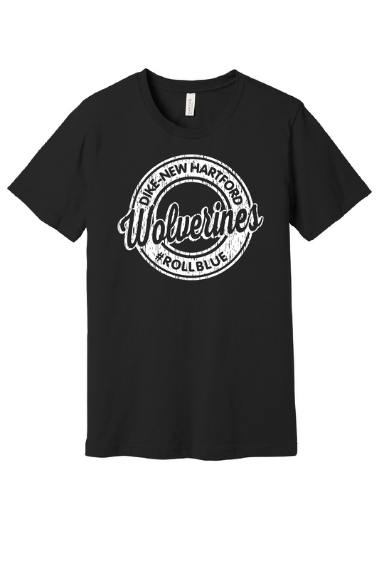 Tee - Circle Wolverine White Logo - 3001