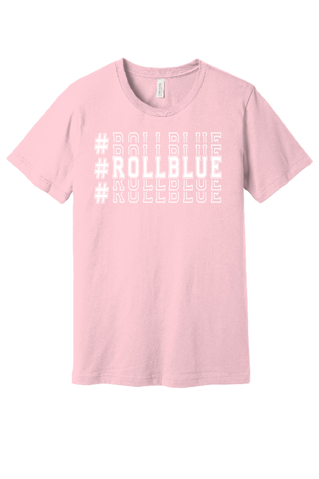 Tee Toddler - Stacked #RollBlue White Logo - 3001t