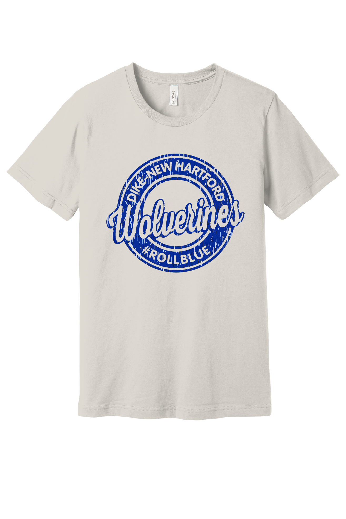 Tee - Circle Wolverine Blue Logo - 3001