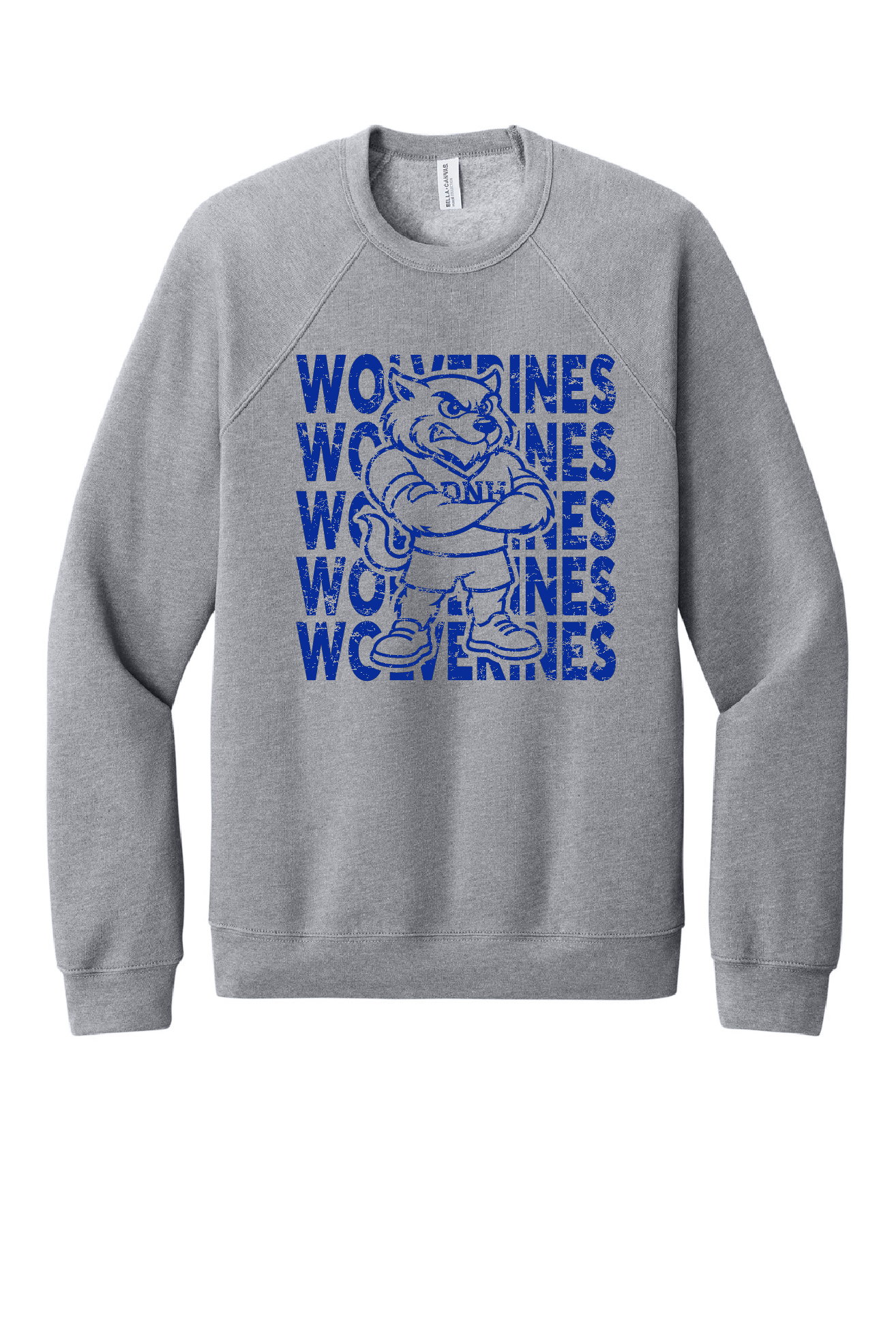 Crew Sweatshirt - Wolverine + Script Blue Logo - 3901