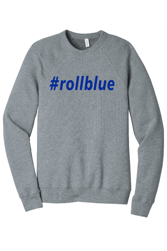 Crew Sweatshirt - #RollBlue Blue Logo - 3901