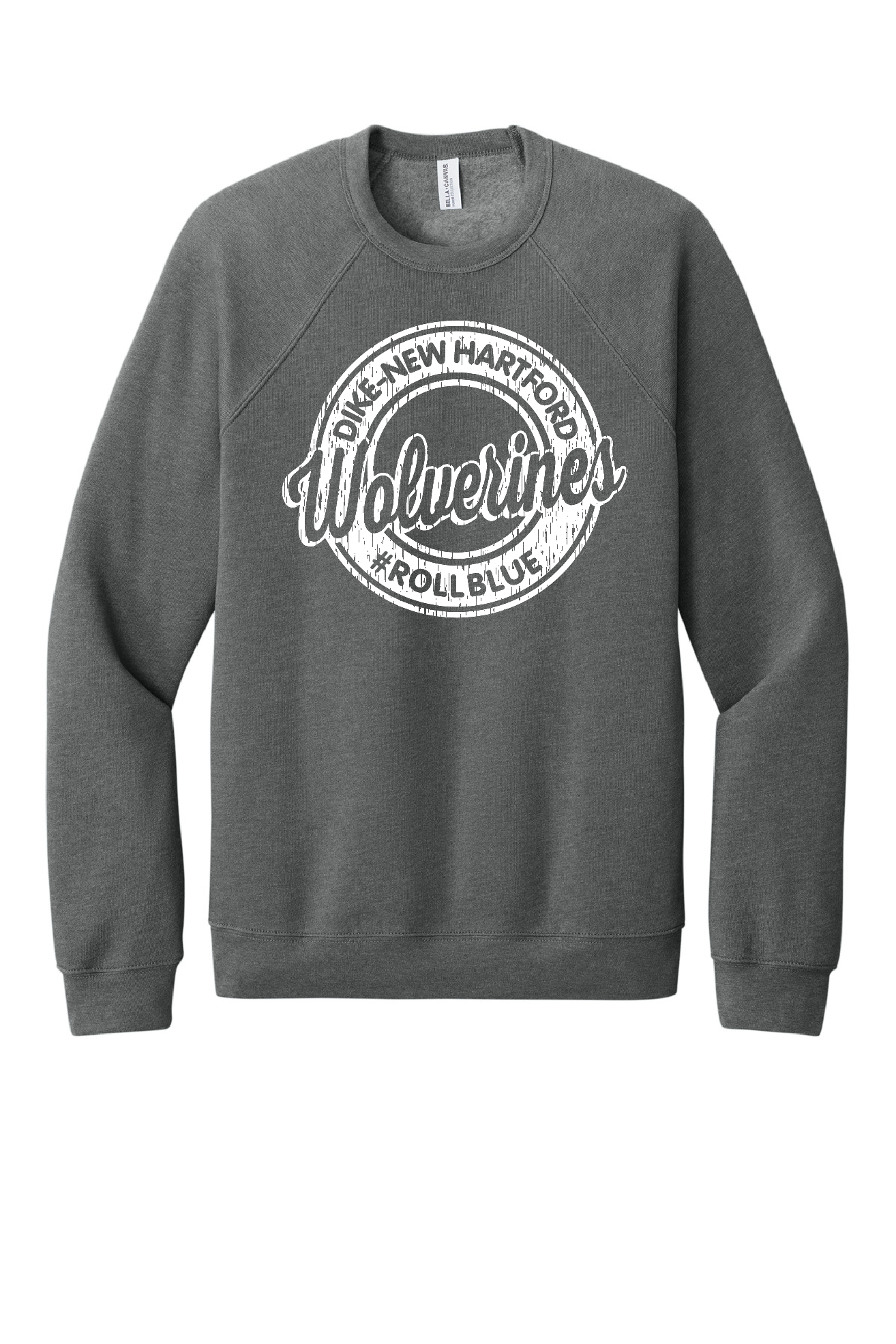 Crew Sweatshirt - Circle Wolverine White Logo - 3901