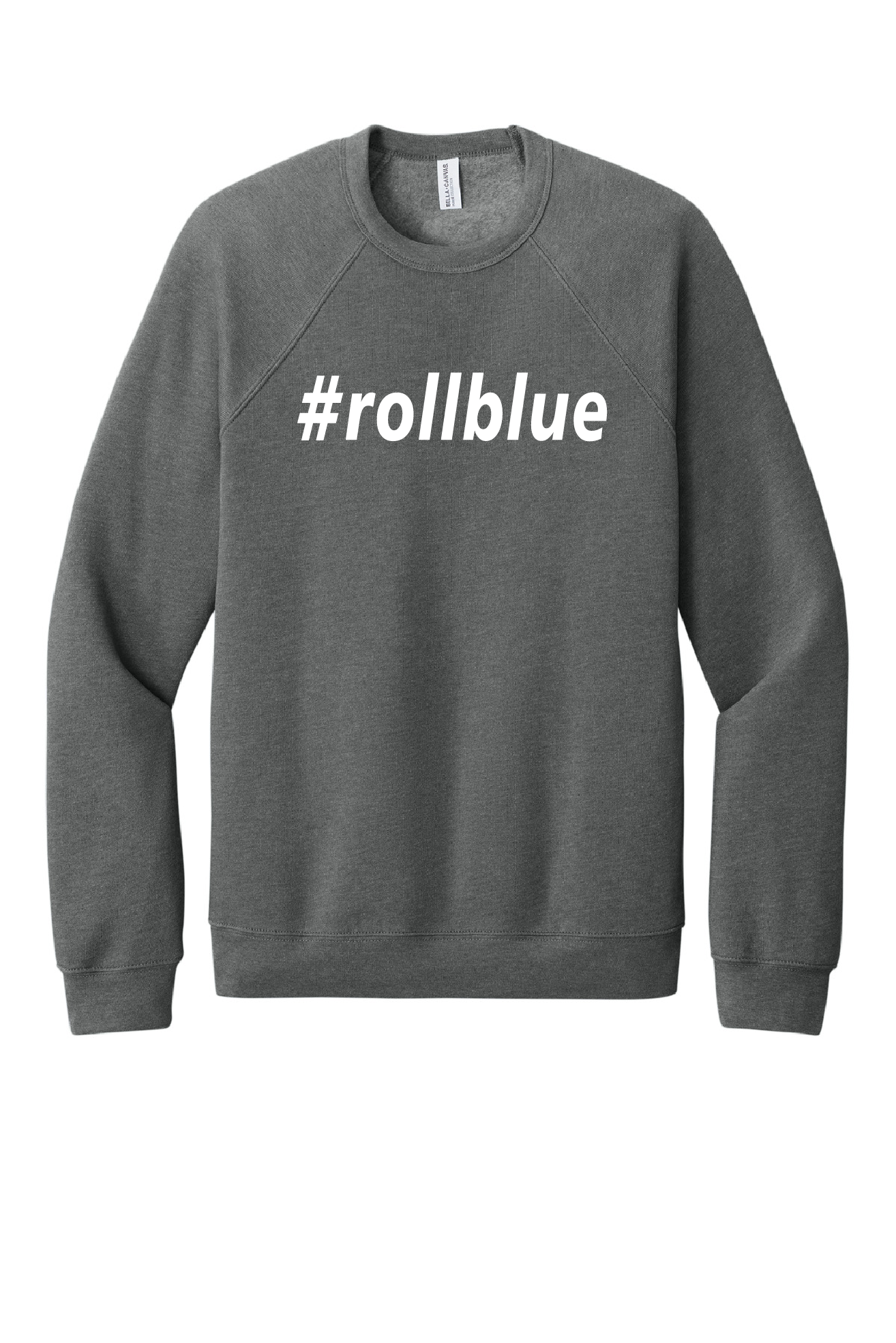 Crew Sweatshirt - #RollBlue White Logo - 3901