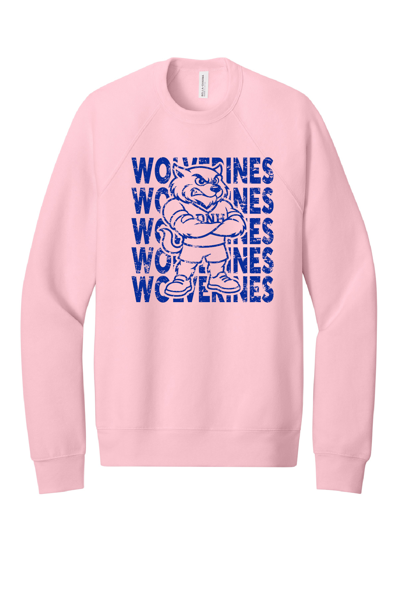 Crew Sweatshirt - Wolverine + Script Blue Logo - 3901