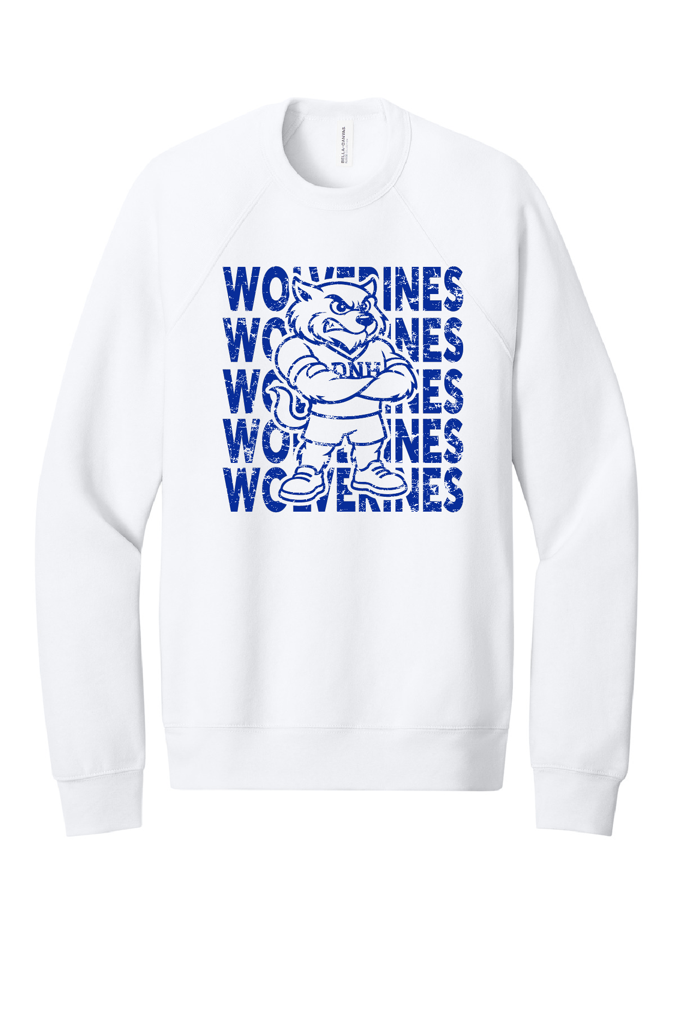 Crew Sweatshirt - Wolverine + Script Blue Logo - 3901