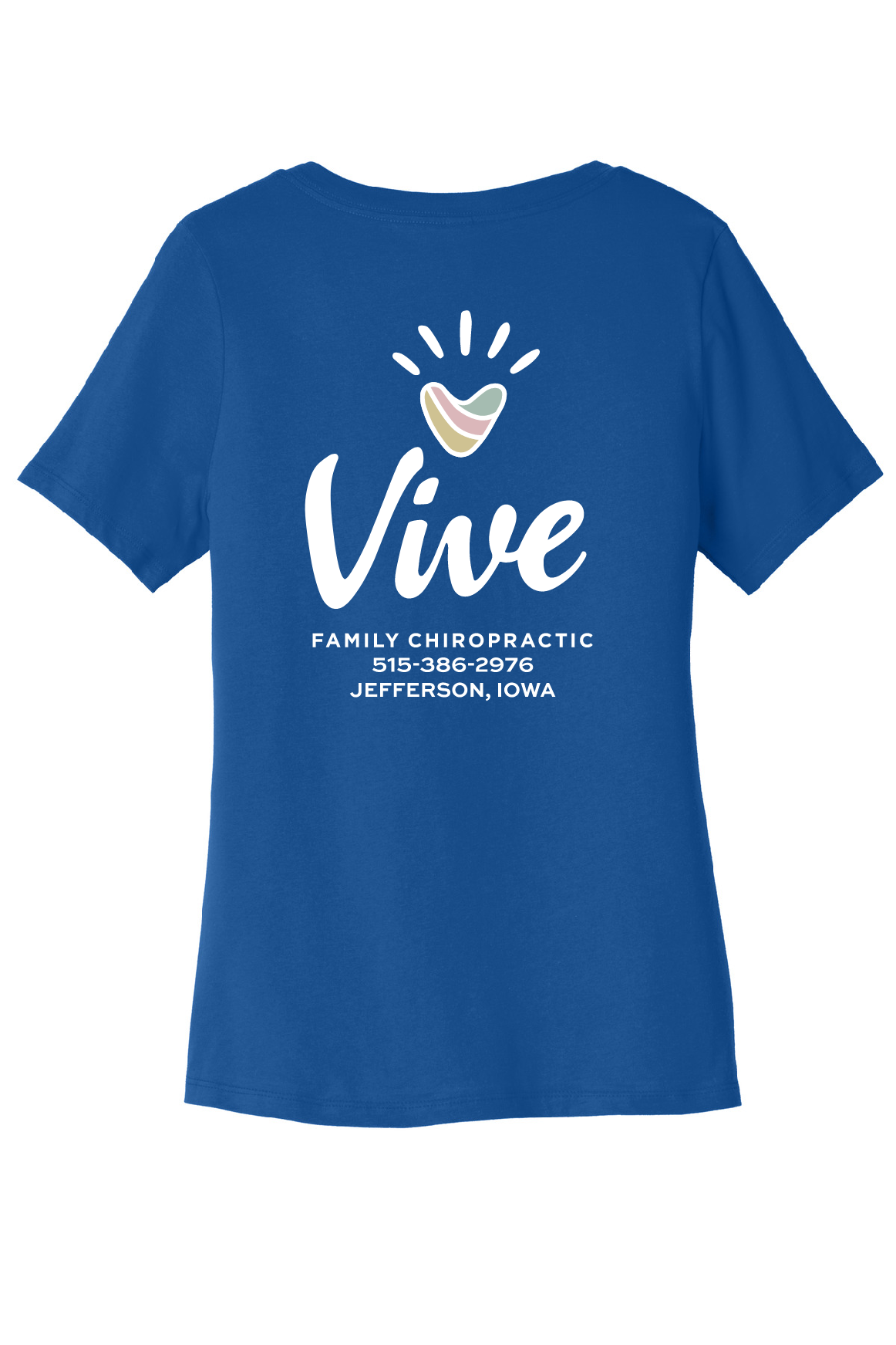 Vive - Adult Bella Canvas Vneck SS Tee - Heart - BC6405