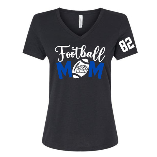 DNH Football Mom VNeck T-Shirt