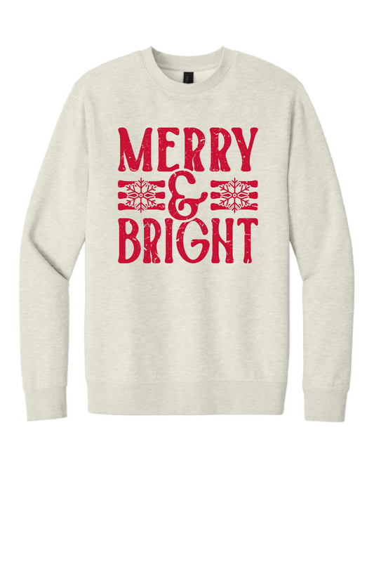 Merry & Bright  Crew Sweatshirt