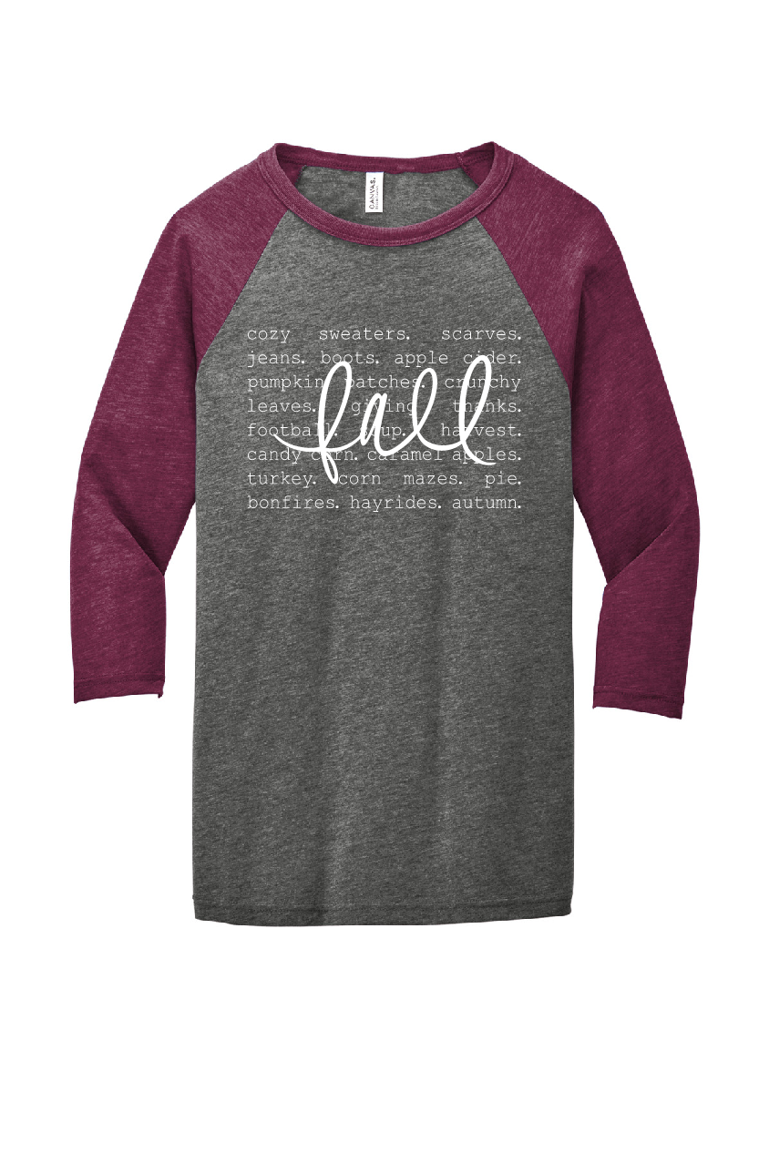 Fall 3/4 Sleeve - Fall Shop