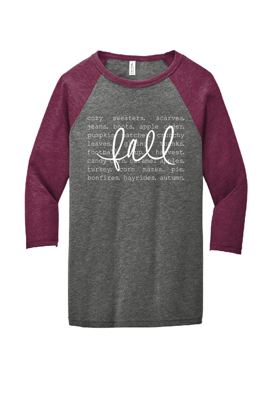 Fall 3/4 Sleeve - Fall Shop