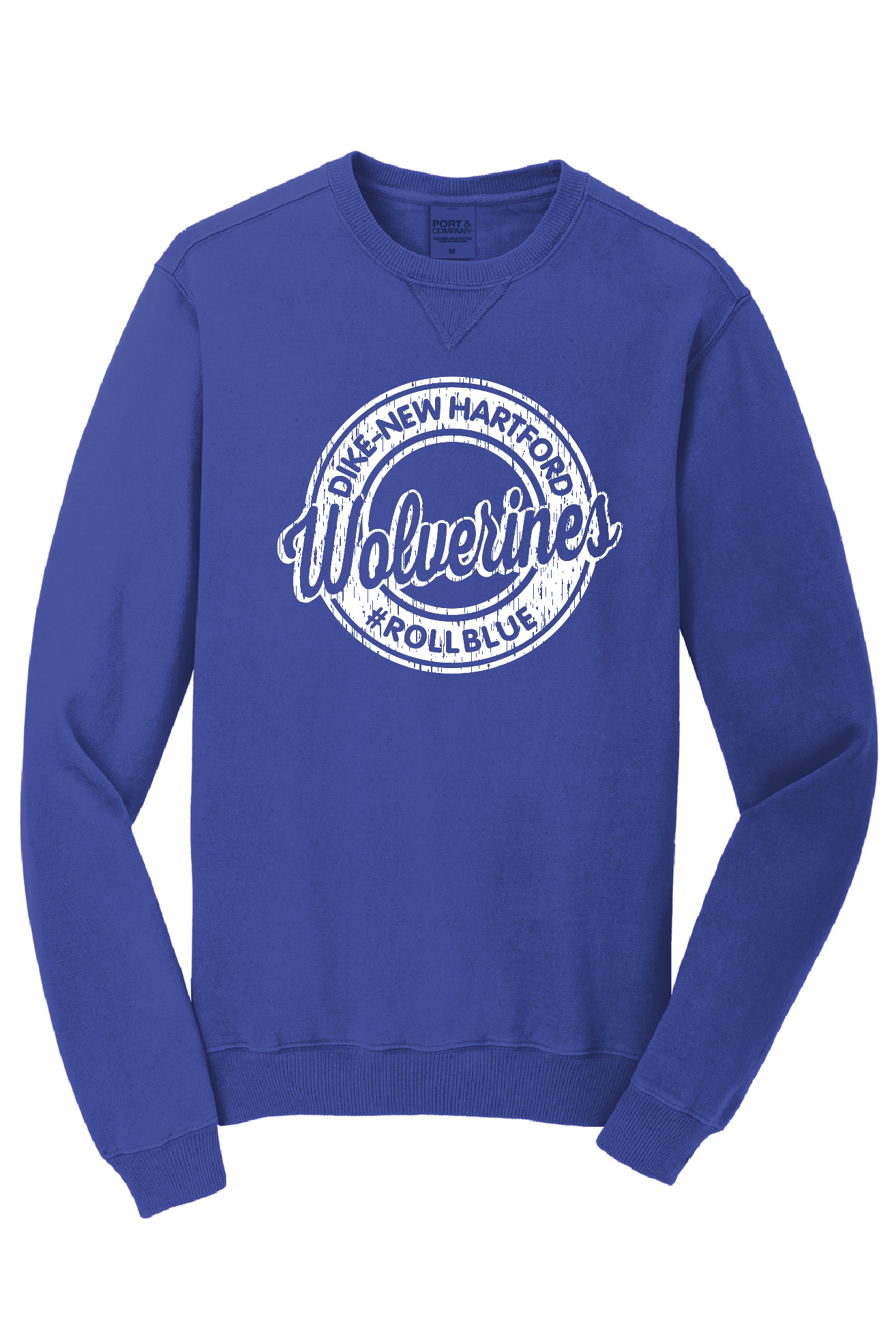 Crew Sweatshirt - Circle Wolverine White Logo - 098