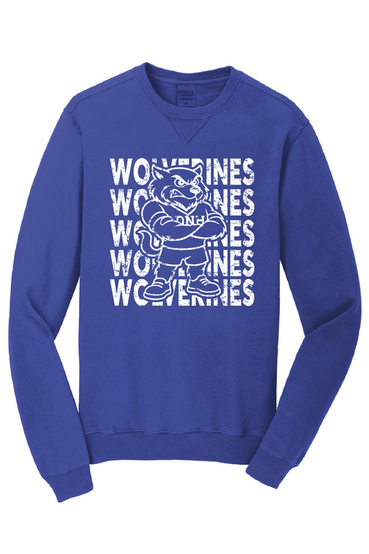 Crew Sweatshirt - Wolverine + Script White Logo - 098