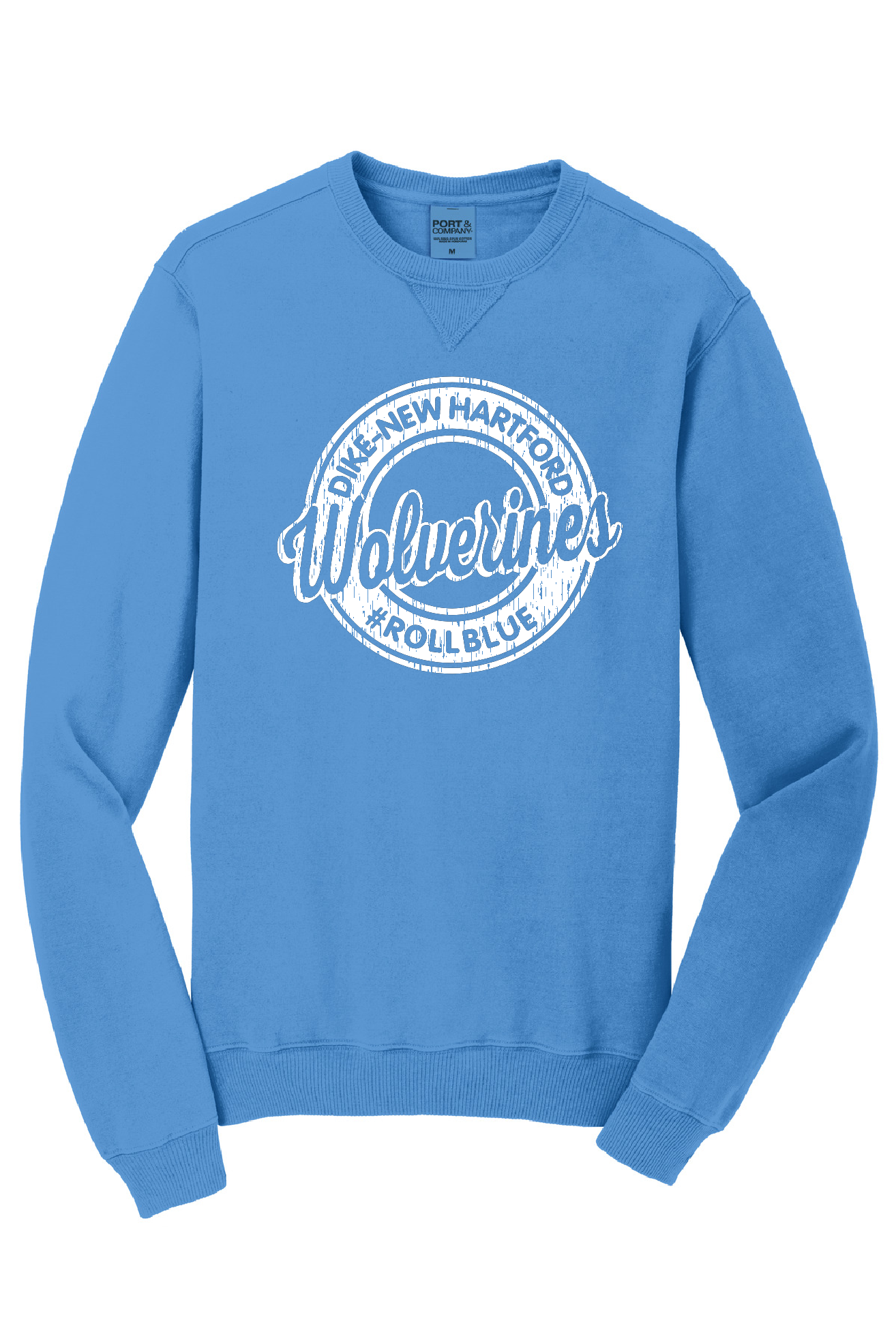 Crew Sweatshirt - Circle Wolverine White Logo - 098