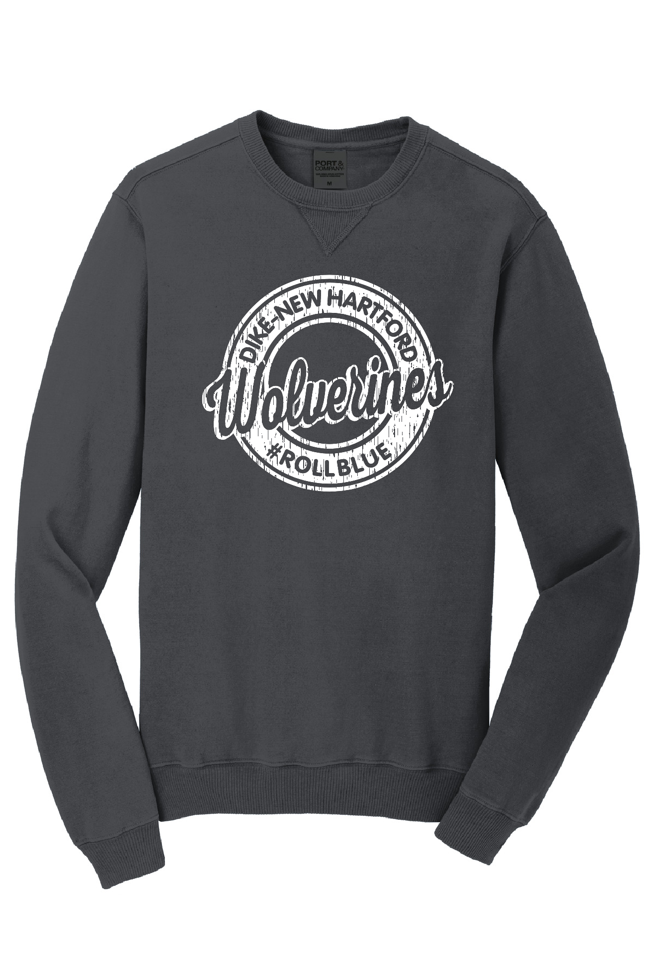 Crew Sweatshirt - Circle Wolverine White Logo - 098
