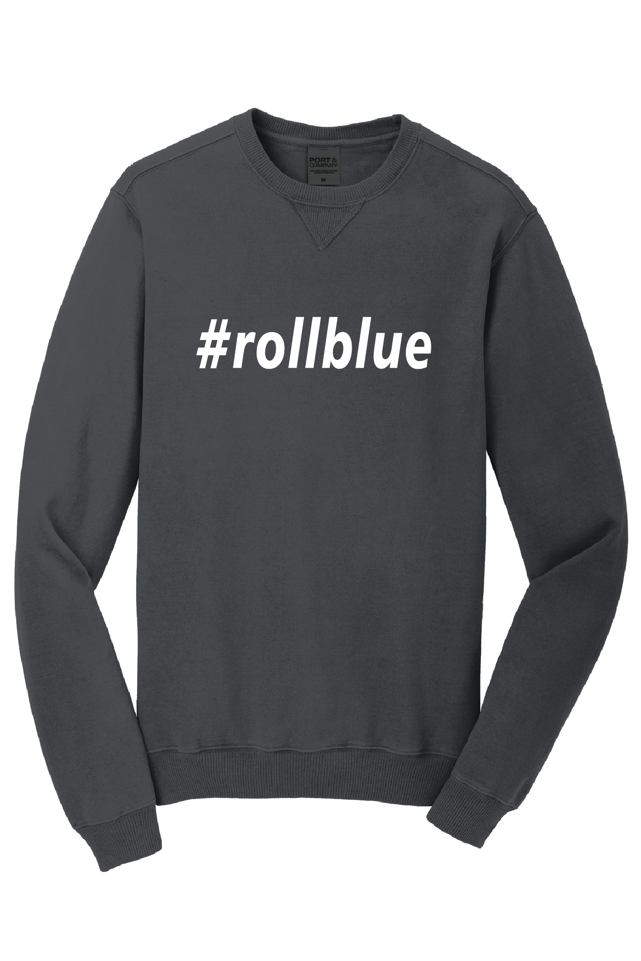 Crew Sweatshirt - #Roll Blue White Logo - 098
