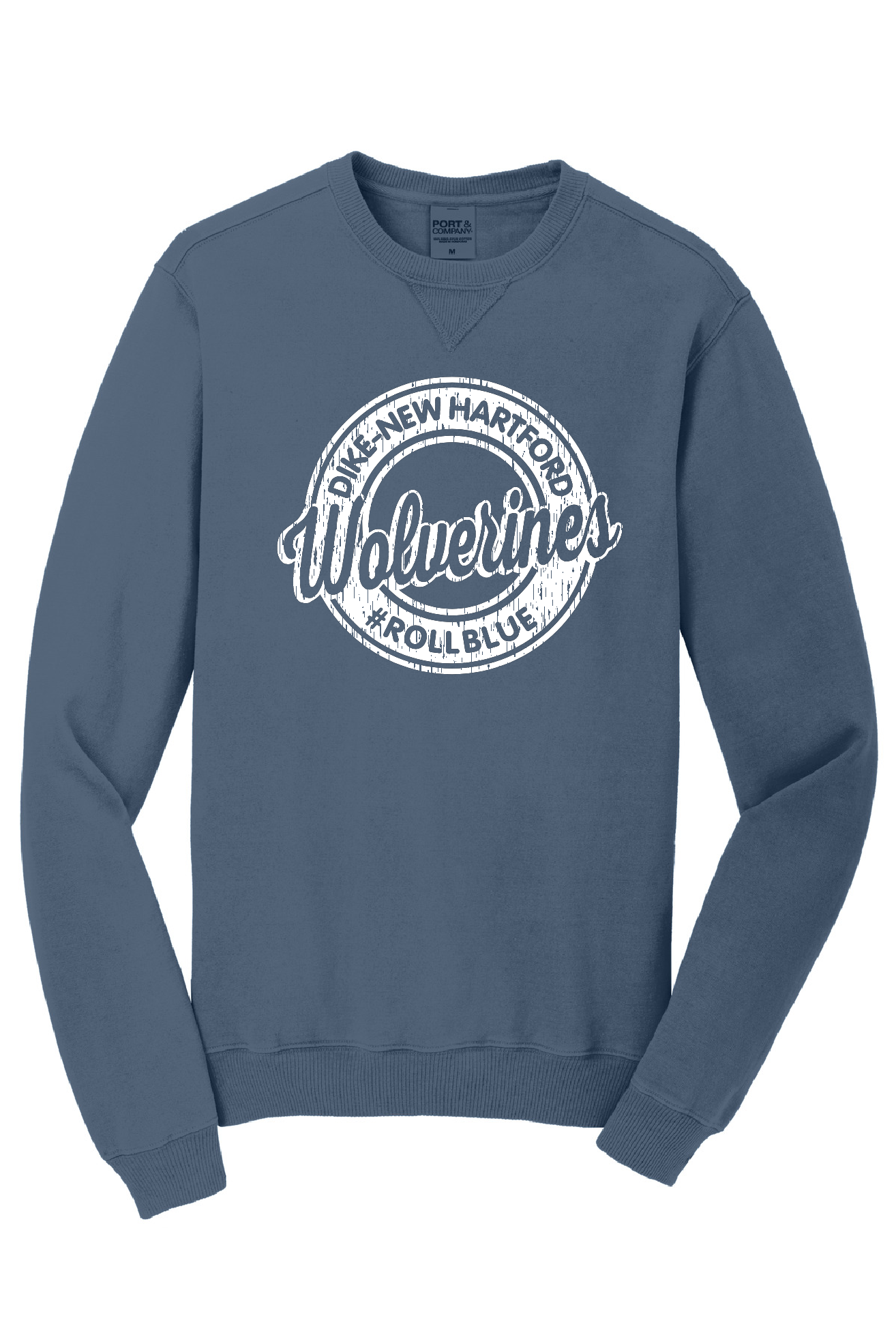 Crew Sweatshirt - Circle Wolverine White Logo - 098