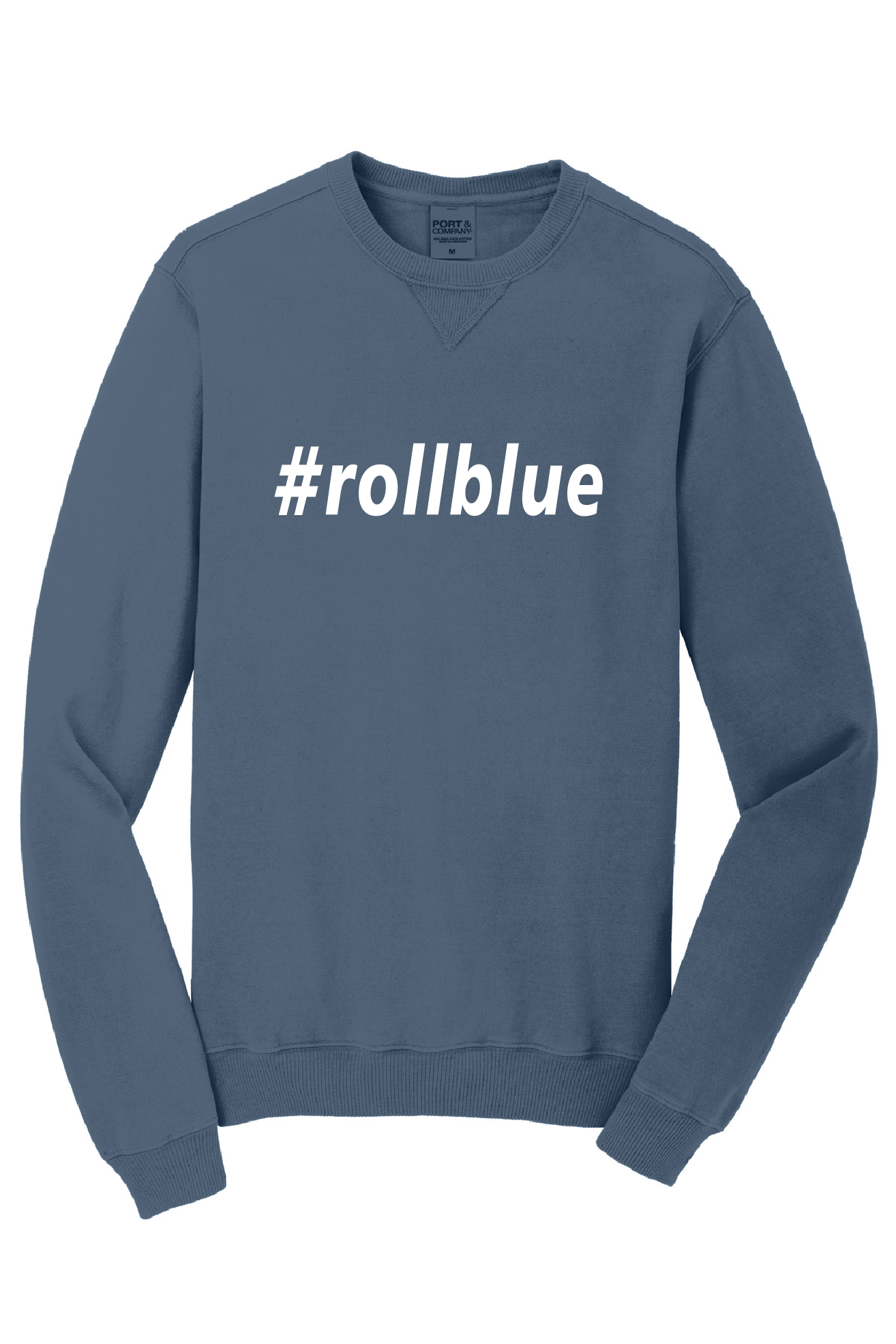 Crew Sweatshirt - #Roll Blue White Logo - 098