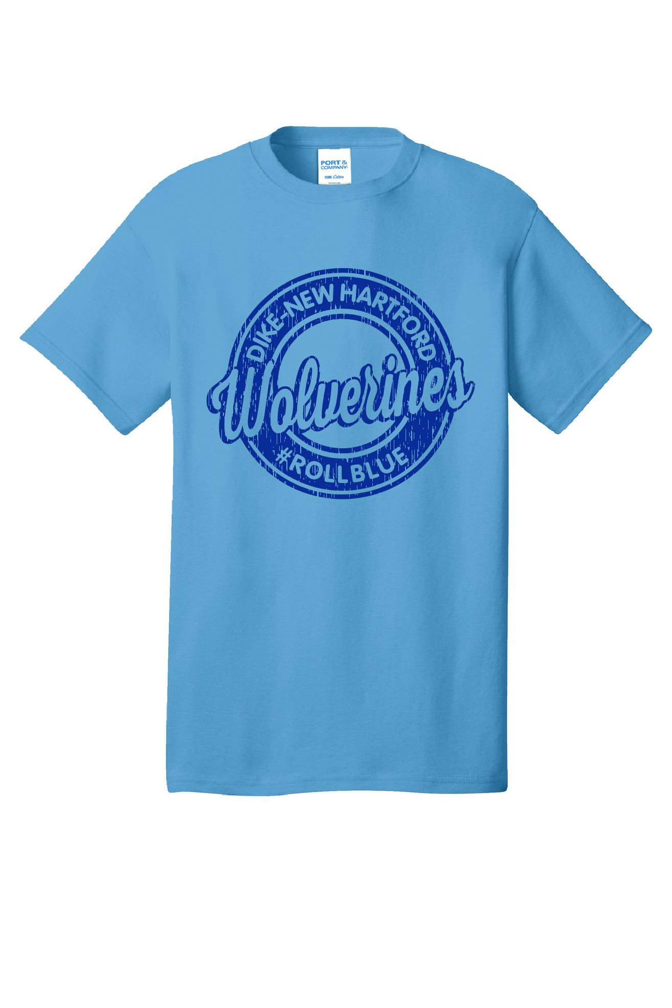Tee - Circle Wolverine Blue Logo - PC54