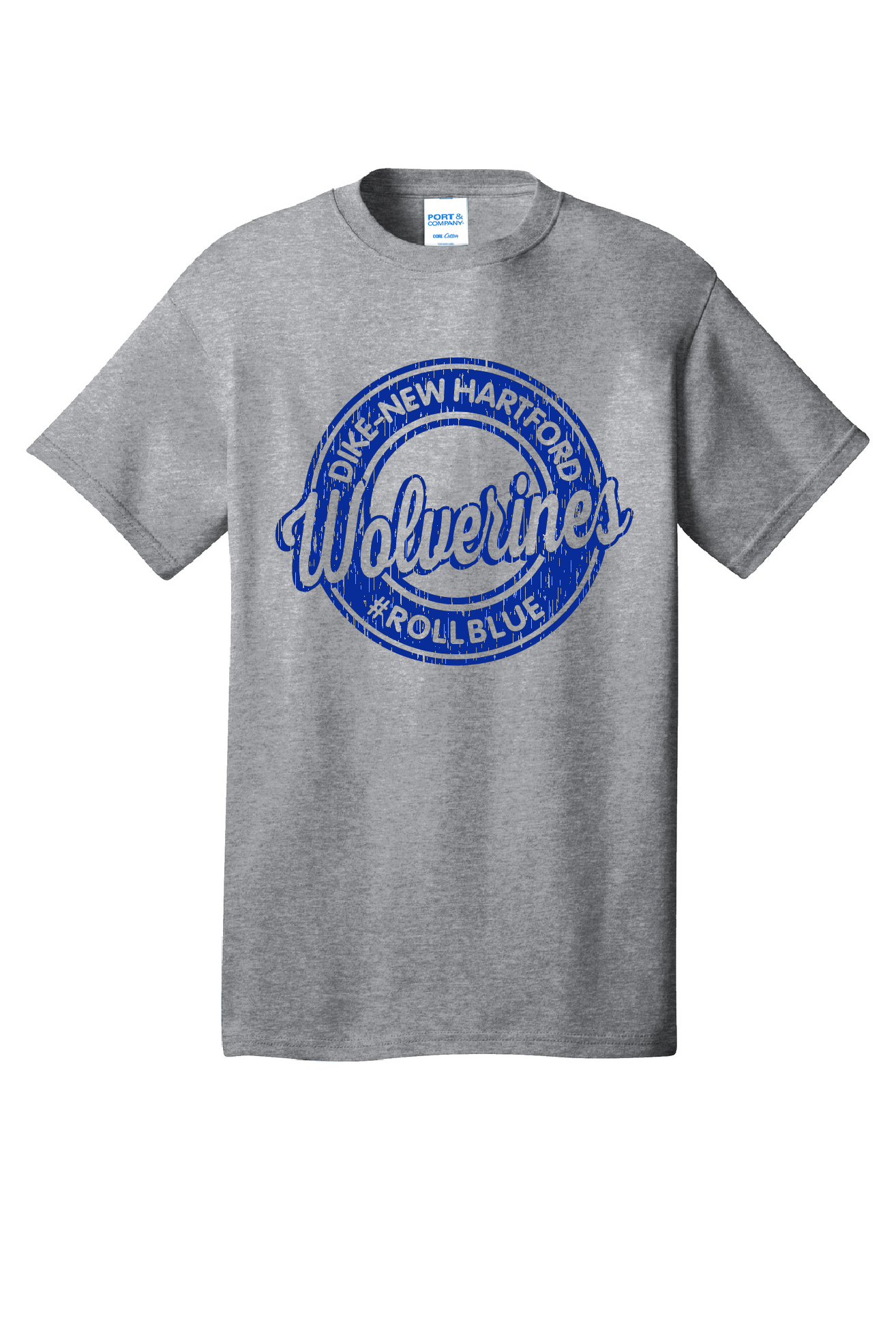Tee Youth  - Circle Wolverine Blue Logo - PC54y
