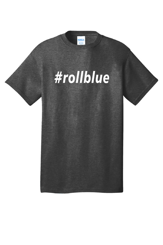 Tee - #RollBlue White Logo - PC54