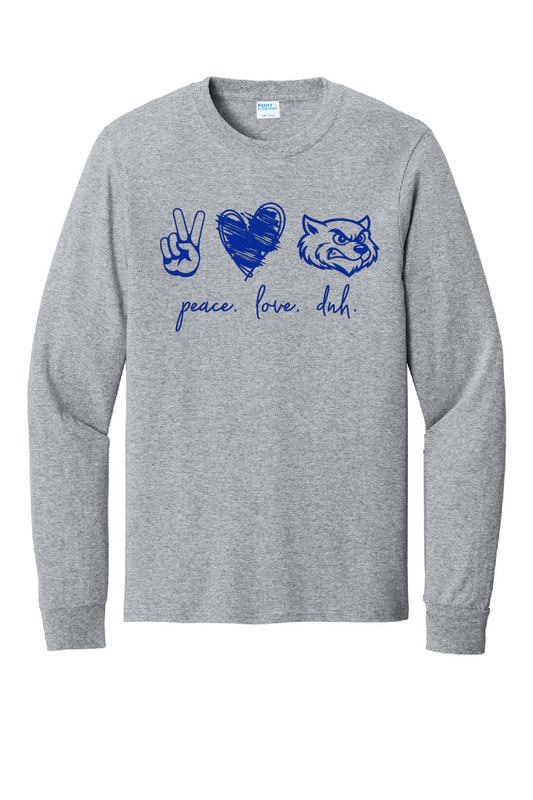 DNH Booster Club - Long Sleeve T-Shirt TALL Sizing - Peace - PC55LST