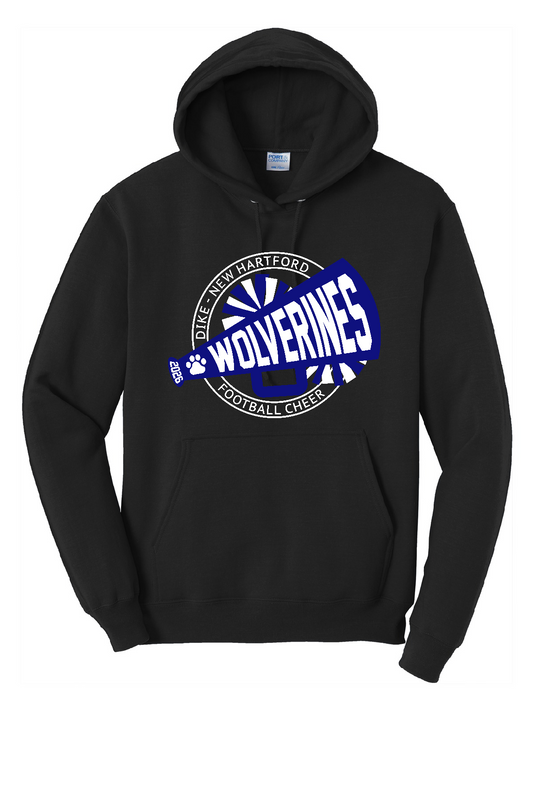 Football Cheer - Hoodie Tall Sizing (Black Only)- PC78HT