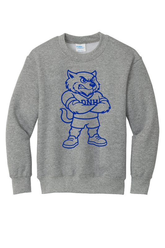 Crew Sweatshirt Youth - Wolverine Blue Logo - 90Y