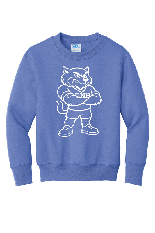 Crew Sweatshirt Youth  - Wolverine White Logo - 90Y