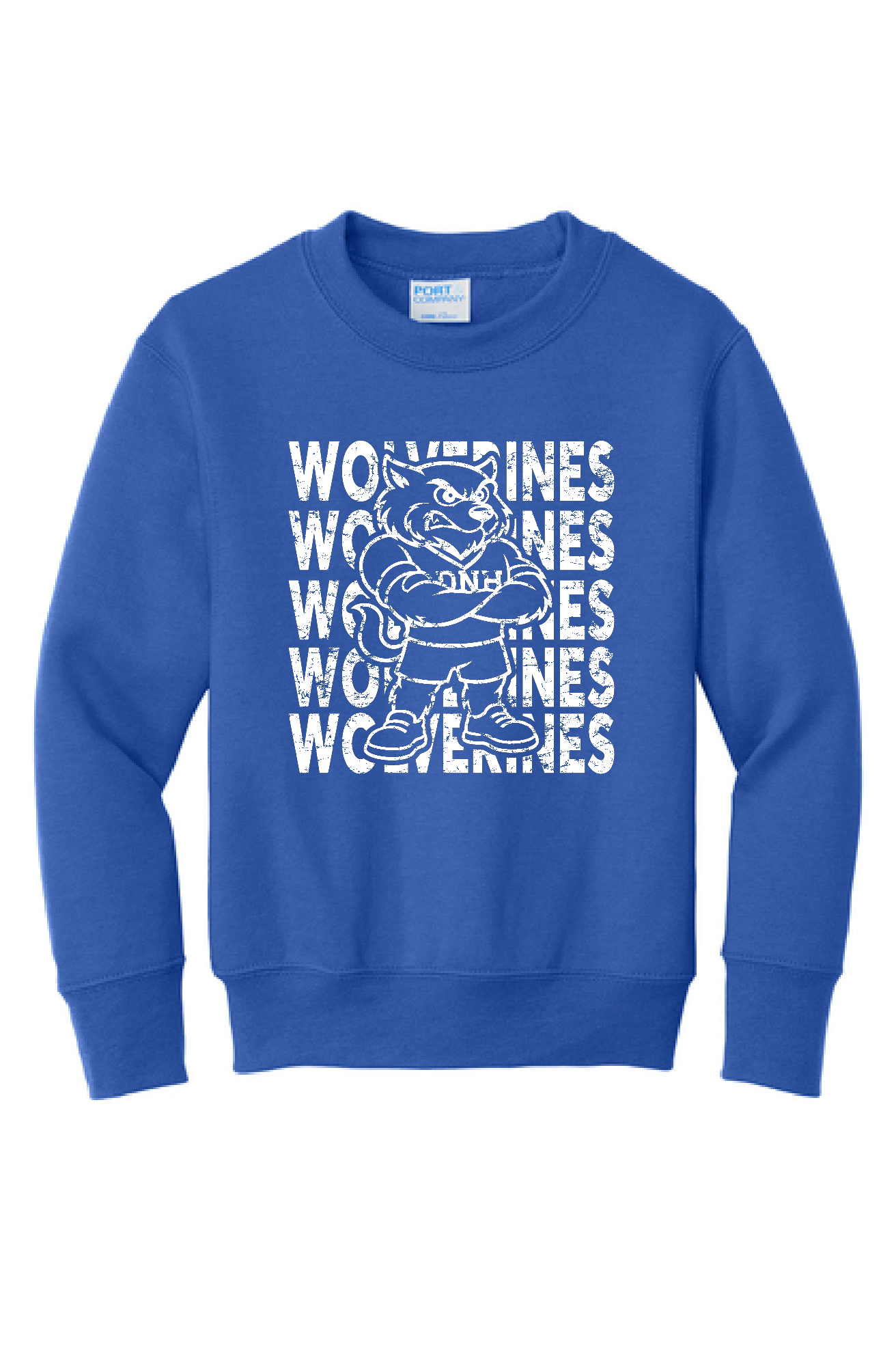 Crew Sweatshirt Youth - Wolverine + Script White Logo - 90Y