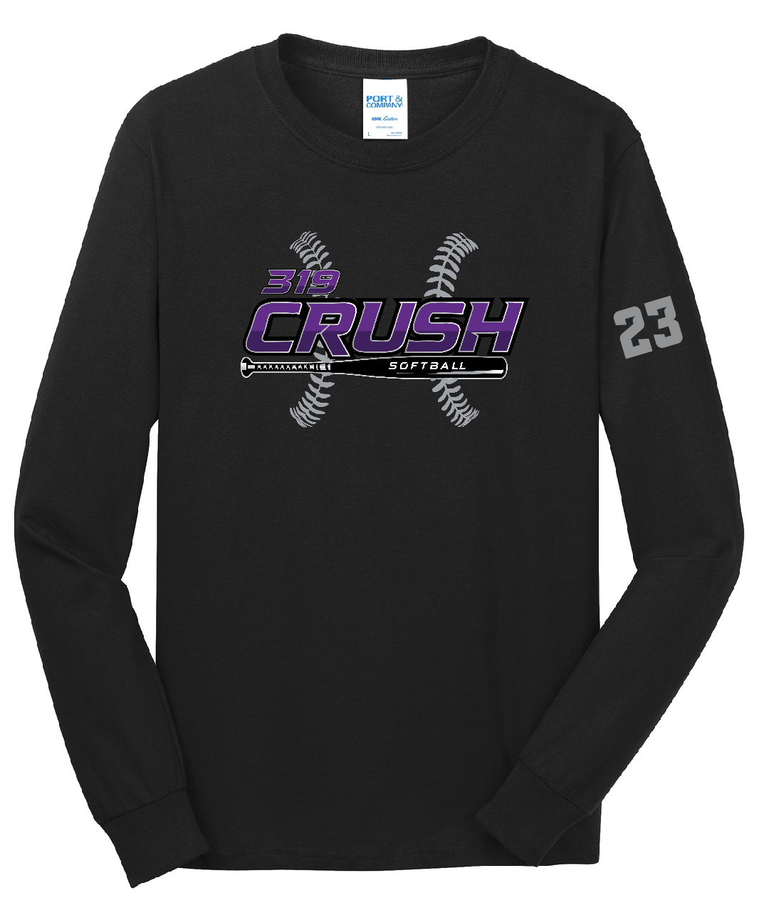 319 Crush Long Sleeve T-Shirt Black