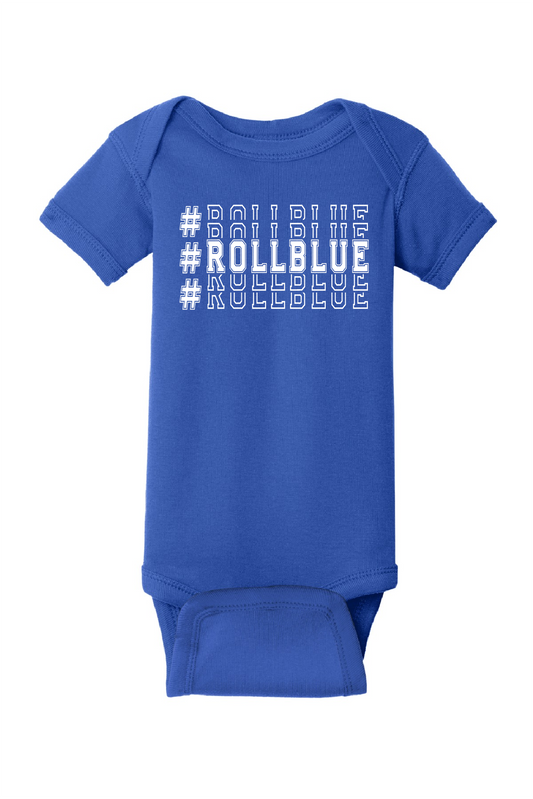 Onesee - Stacked #RollBlue White Logo - RS4400